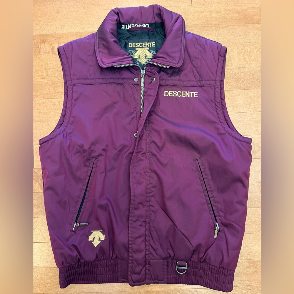 Vintage Descente 90’s Men’s Vest Size M Purple Gold